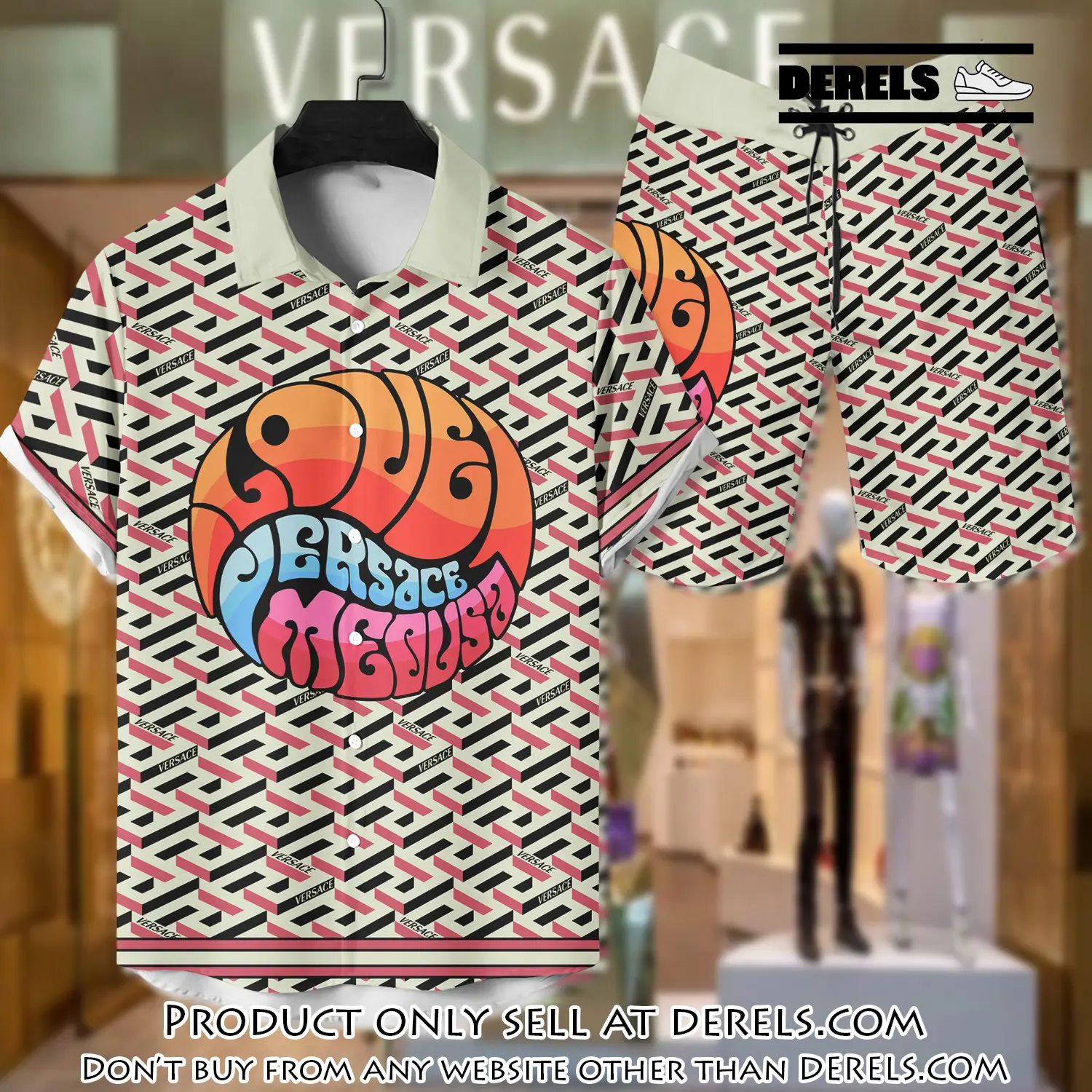 Versace luxury hawaiian shirt & short set lhs1208 dr1522871